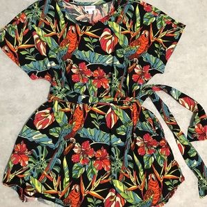 Tropical Print LLR Mitzi Tunic Top 2XL Pockets